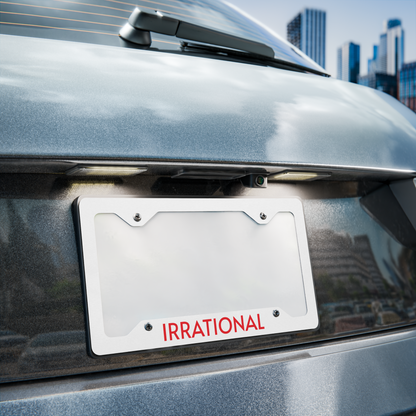 Irrational Metal License Plate Frame