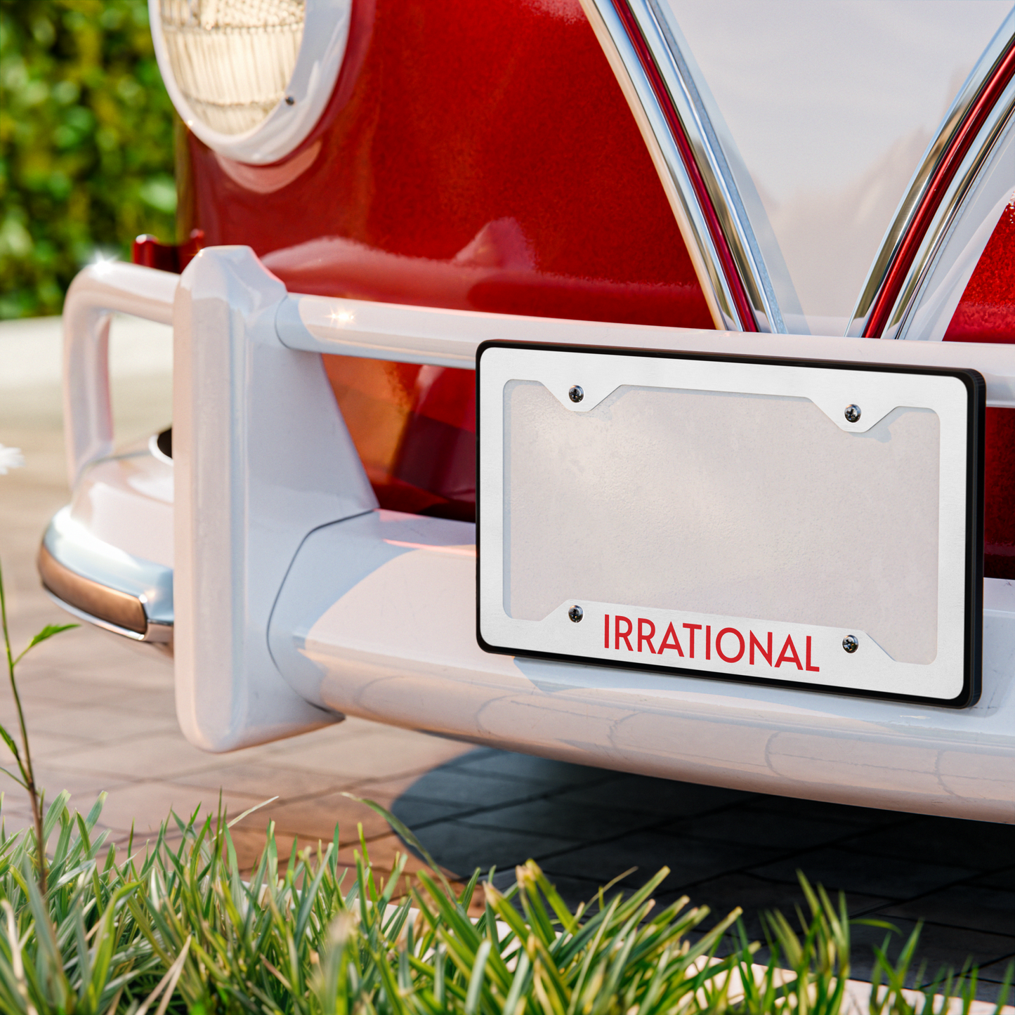 Irrational Metal License Plate Frame