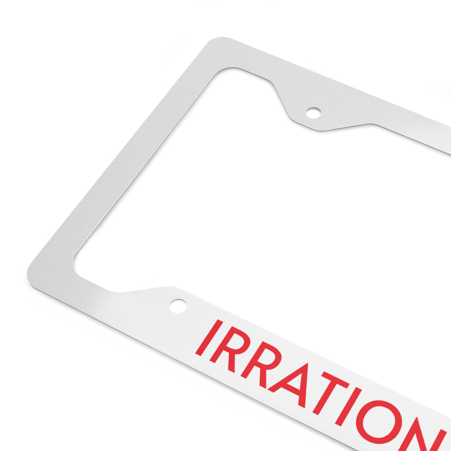 Irrational Metal License Plate Frame
