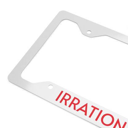 Irrational Metal License Plate Frame